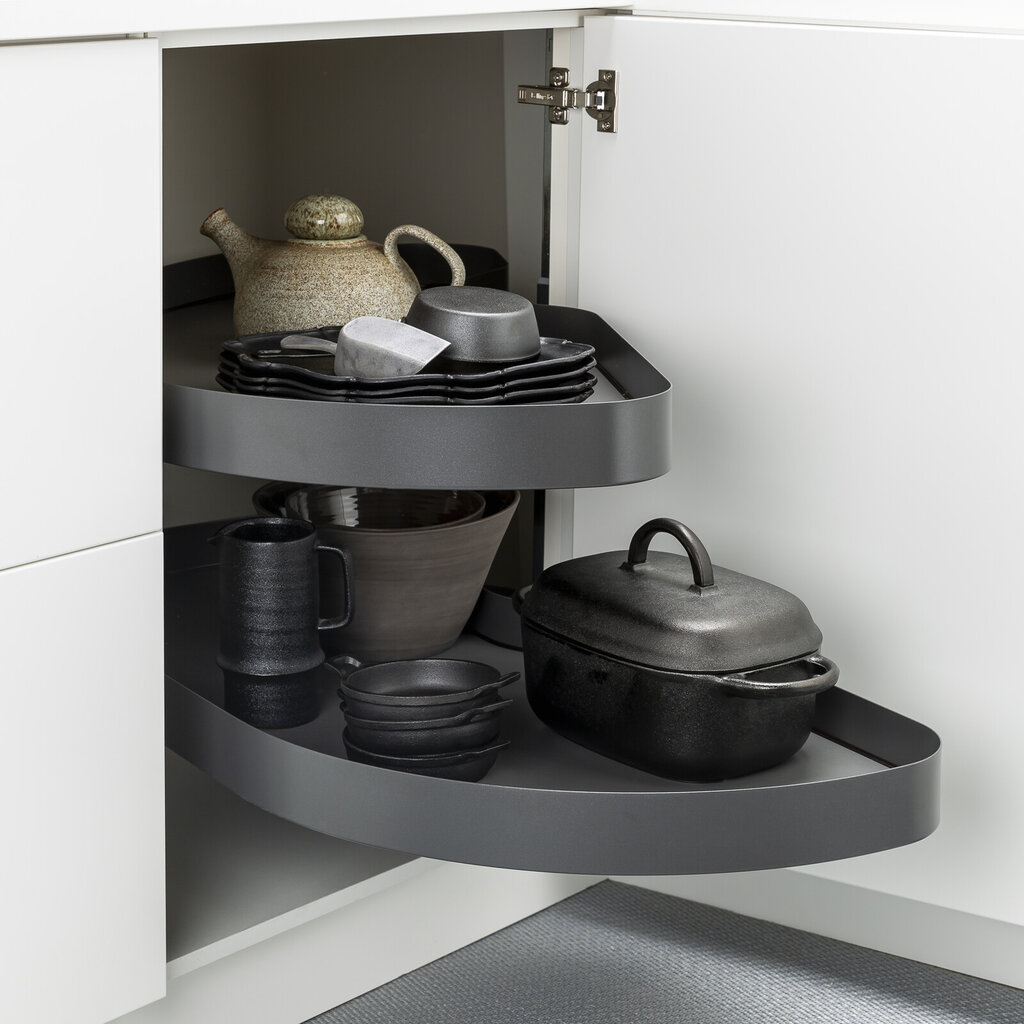 Inredning utdragbar hörn grå 60