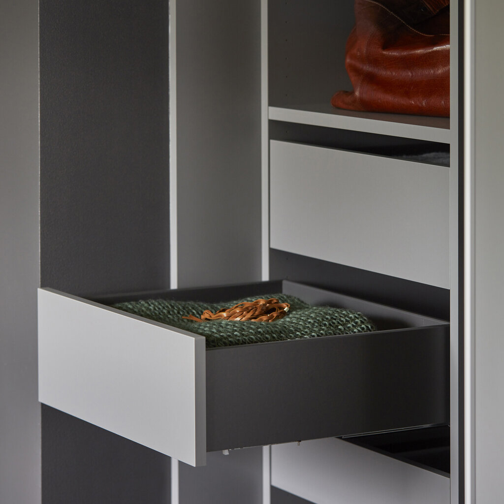 Garderobsinredning låda fullutdrag