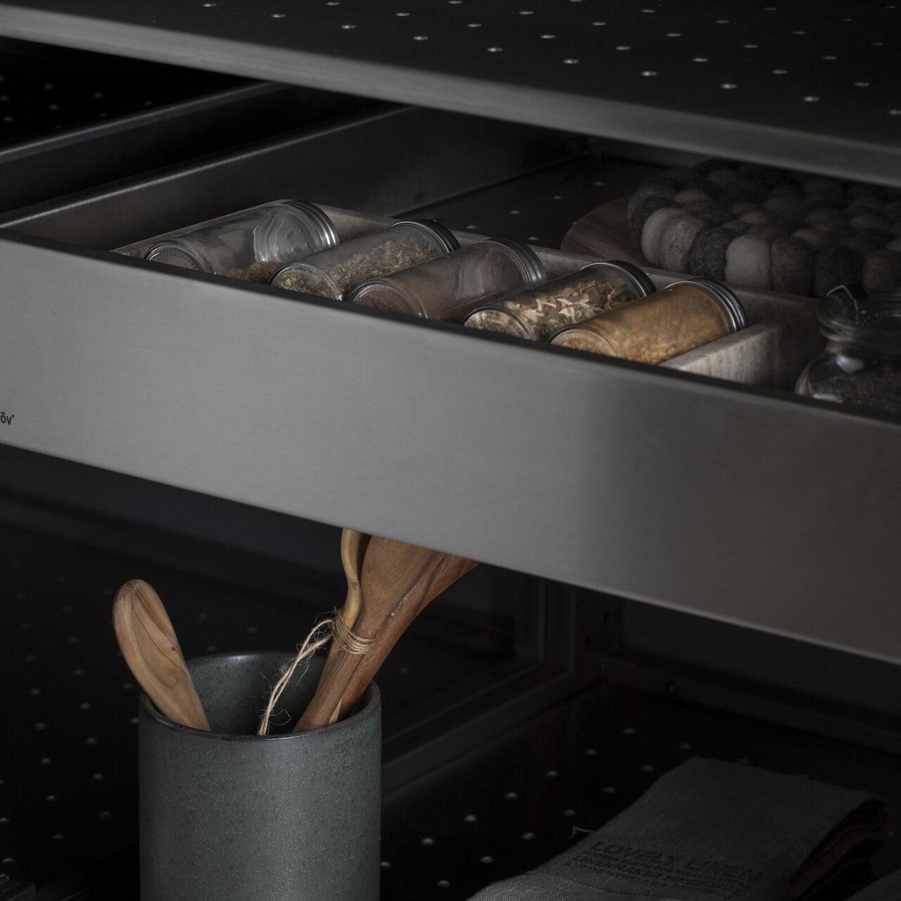 Utekök inredning låda