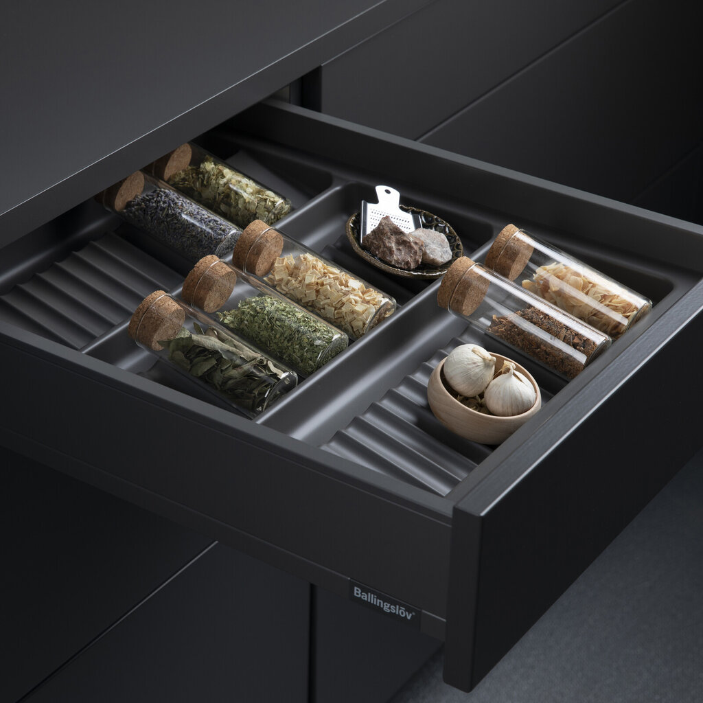 Insatsfack krydd 45, grå plast Insatsfack krydd 45, grå plast