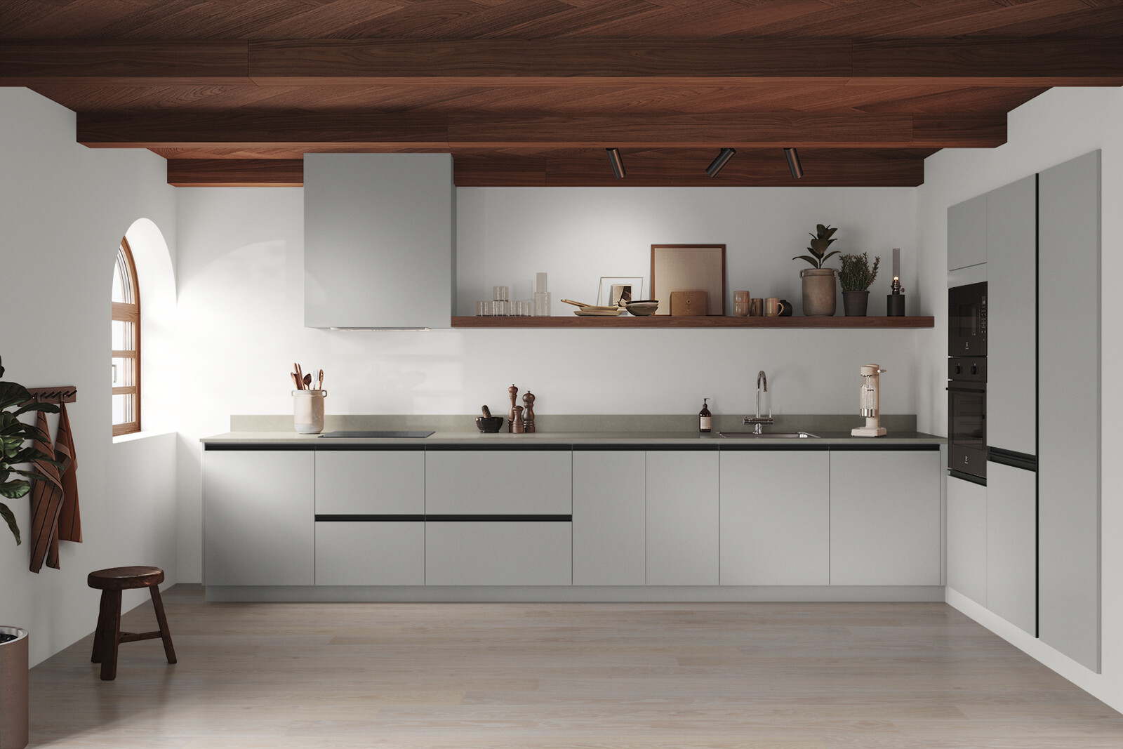 Primo med grepplist ljusgrå