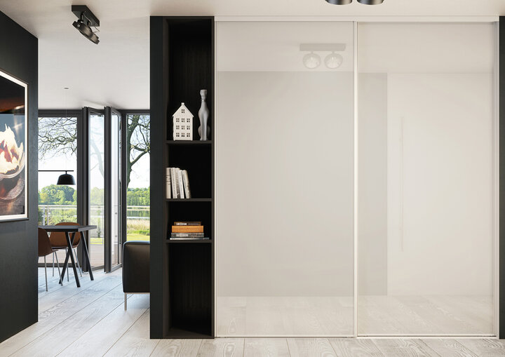 Den Sofistikerade Elegansen hos en Skjutdörr Glas Svart