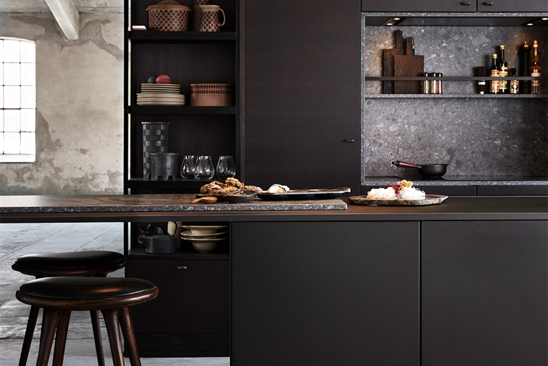 Kök med köksö - Utstickande bänkskiva Kök med köksö - Utstickande bänkskiva