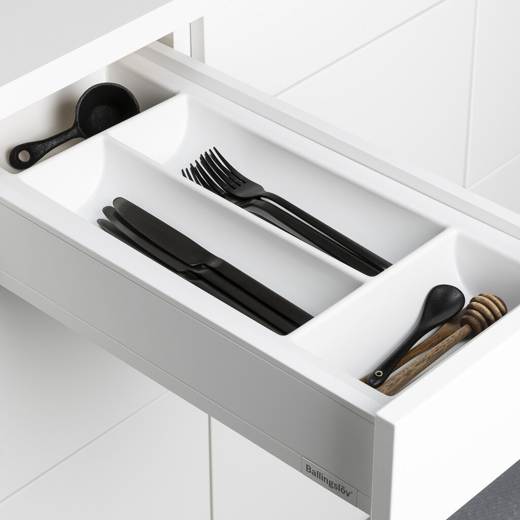 Insatsfack bestick 30 vit plast Insatsfack bestick 30 vit plast