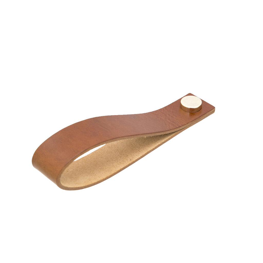 Handdukshållare läder antik brun mässing Handdukshållare läder antik brun mässing