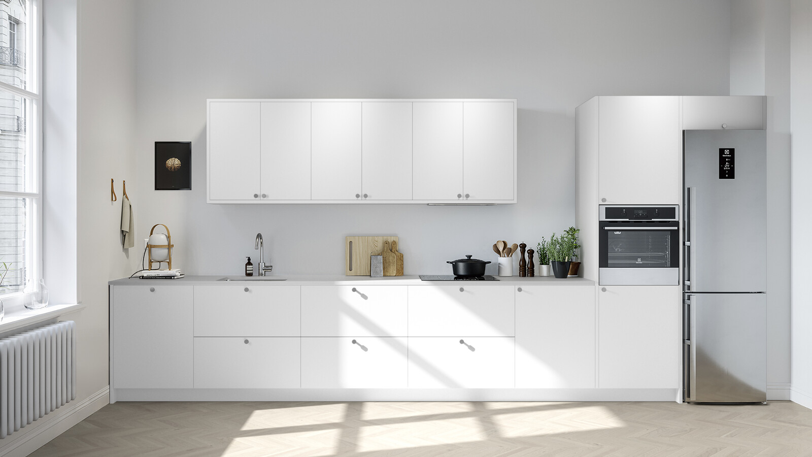 Fenix vit rakt kök Fenix vit rakt kök