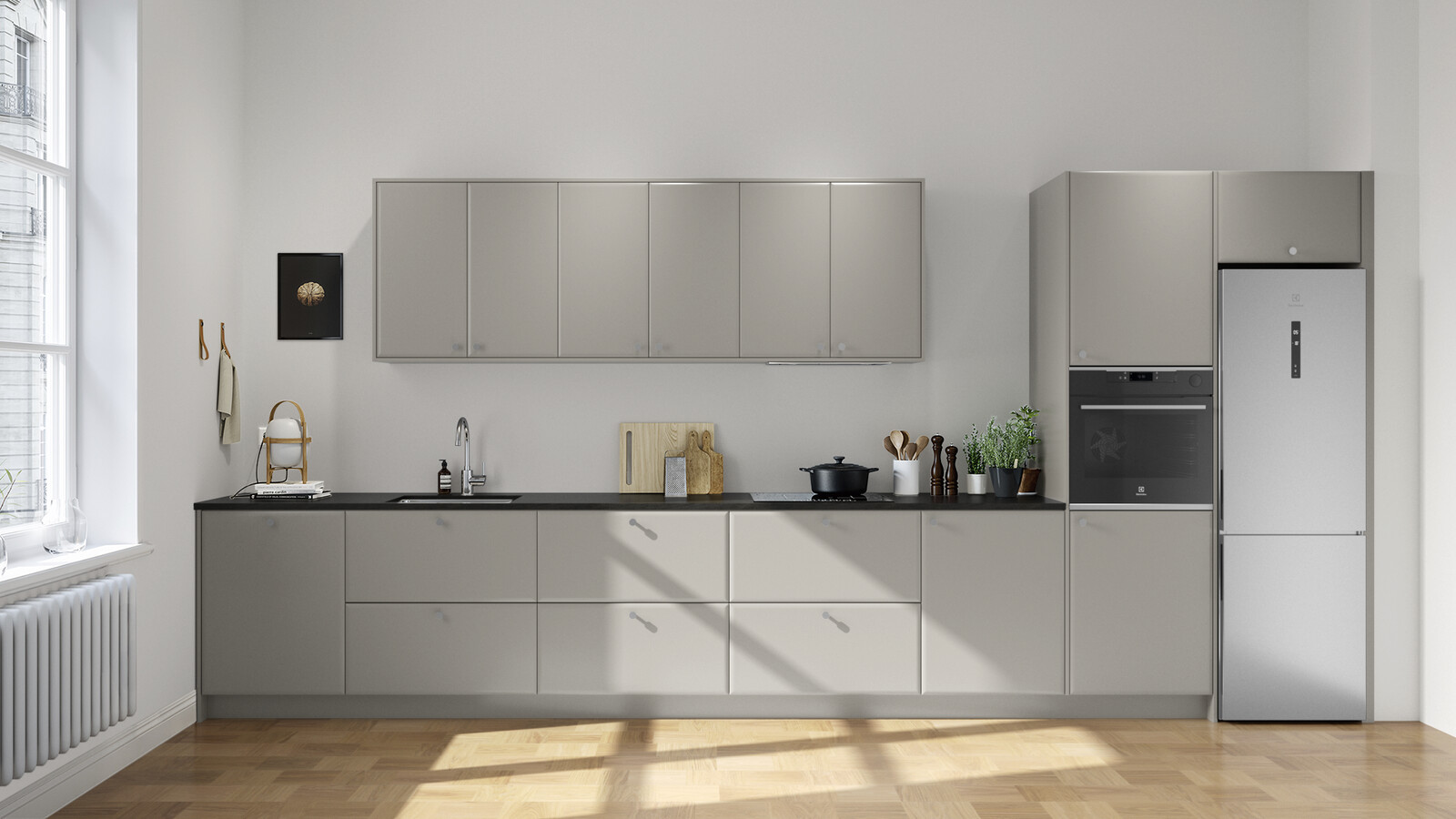 Birka varmgrå rakt kök Birka varmgrå rakt kök