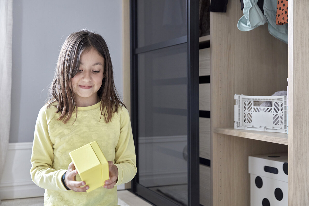 Skjutdörr med grått glas Skjutdörr med grått glas