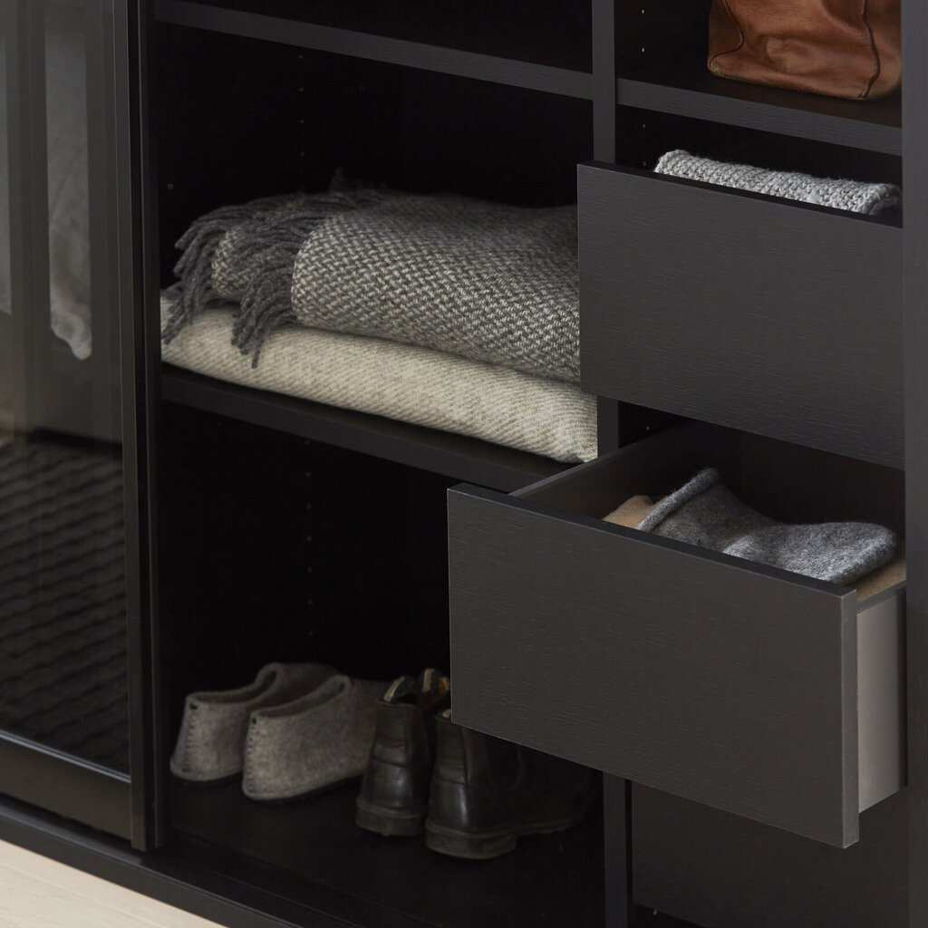 Garderobsinredning låda grund