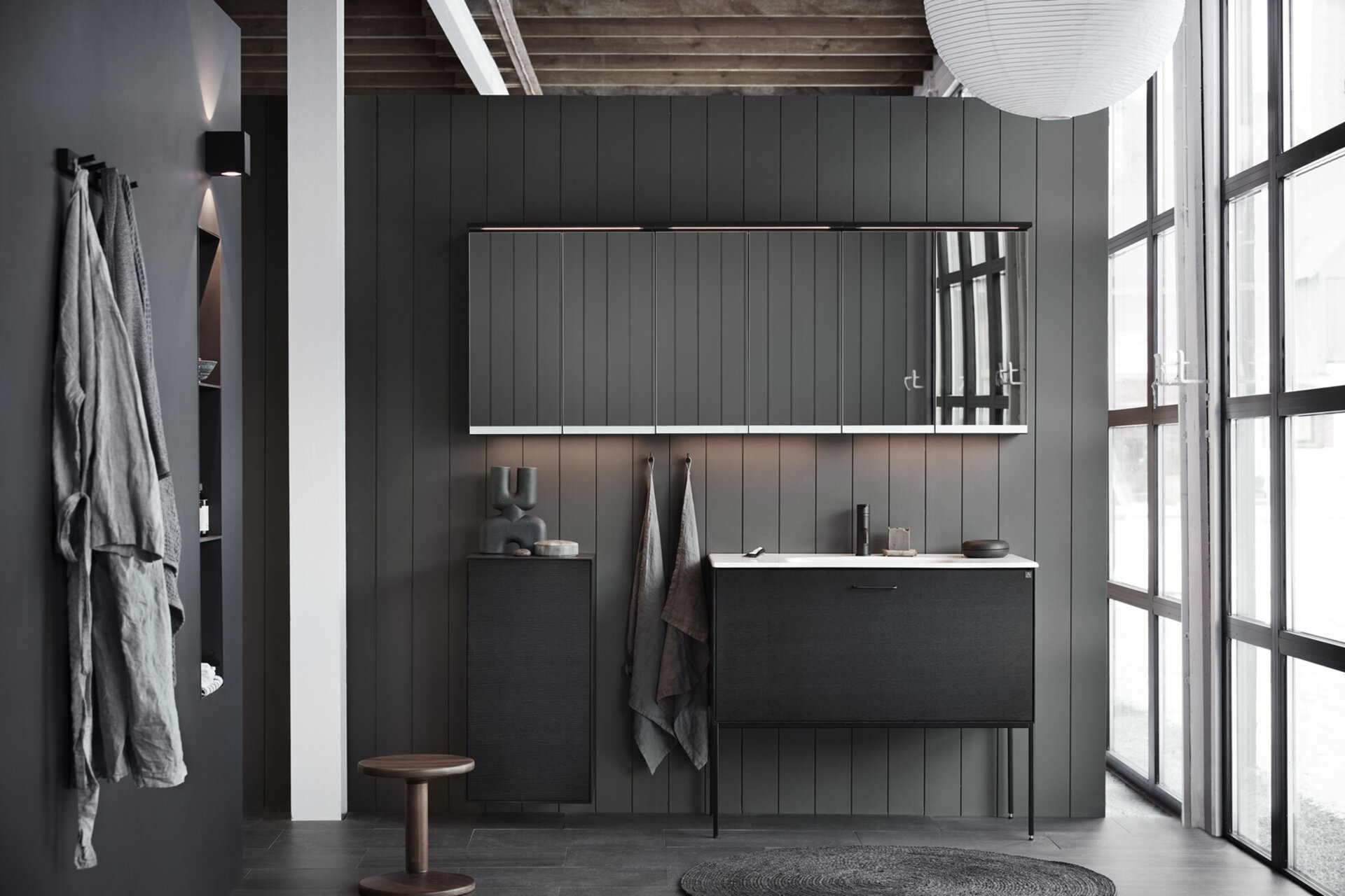 Badrumsinspiration Vanity ek svartbets