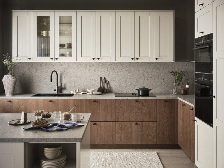 Köksinspiration Wood ek bets ljusbrun Studio ostronbeige