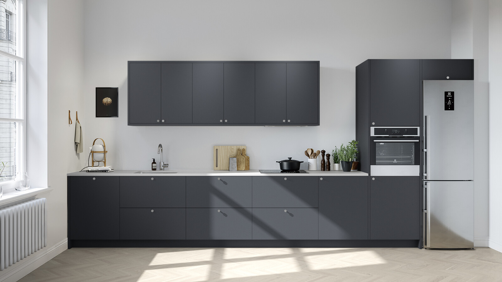 Fenix grafitgrå rakt kök