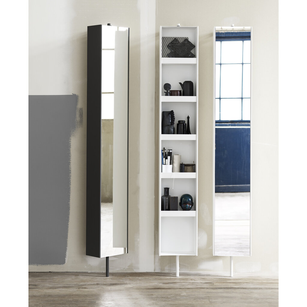 Hideaway vridbar spegel svart vit