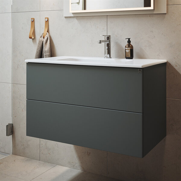 Badrumspaket KC80B Bright lådor gröngrå 80 miljö