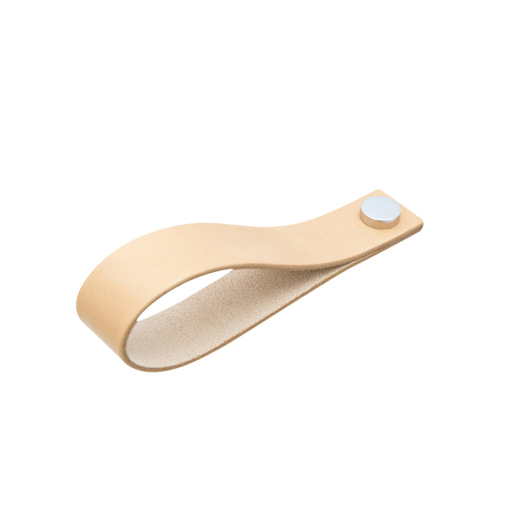 Handdukshållare läder natur krom