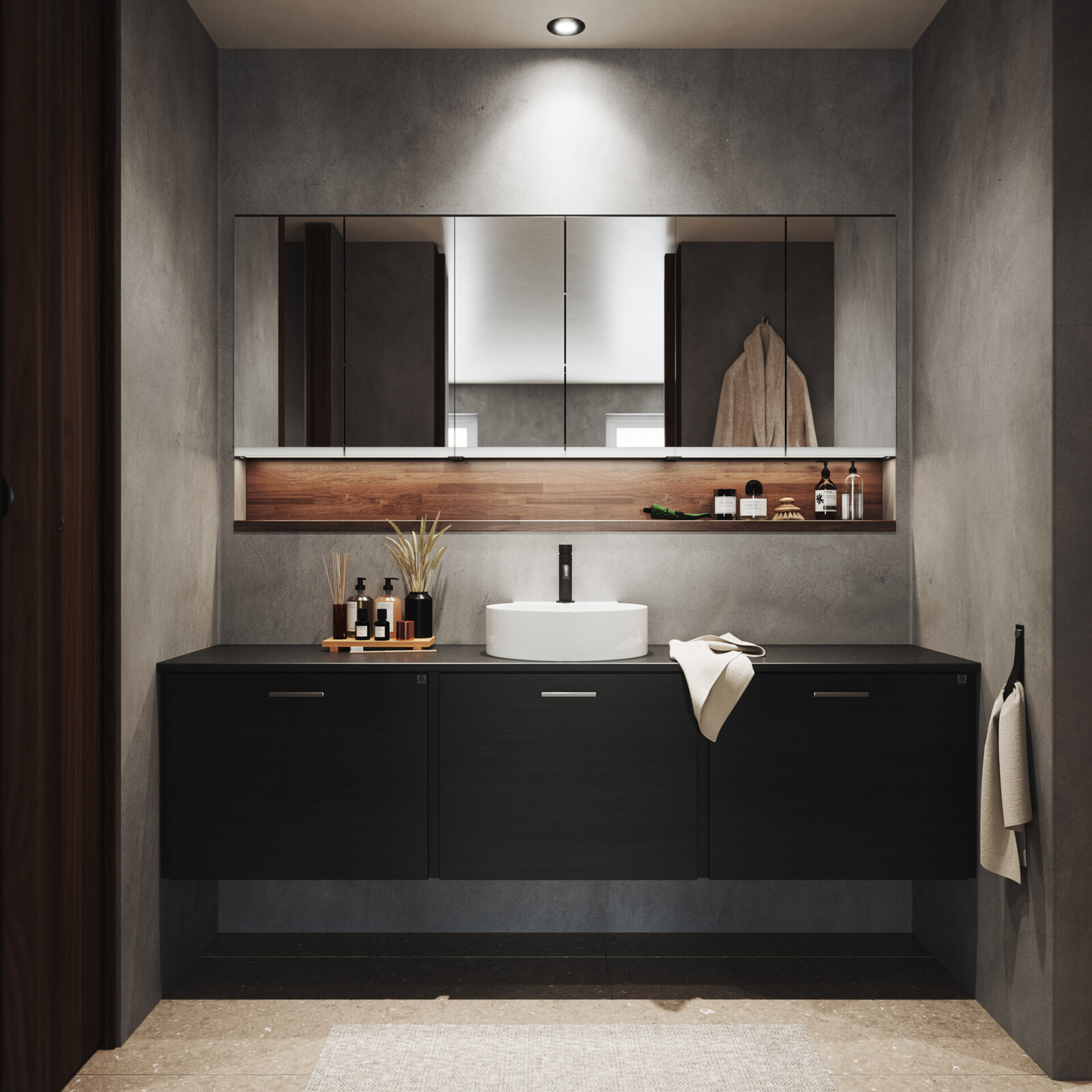 Badrumsinspiration Bright ek svart Badrumsinspiration Bright ek svart