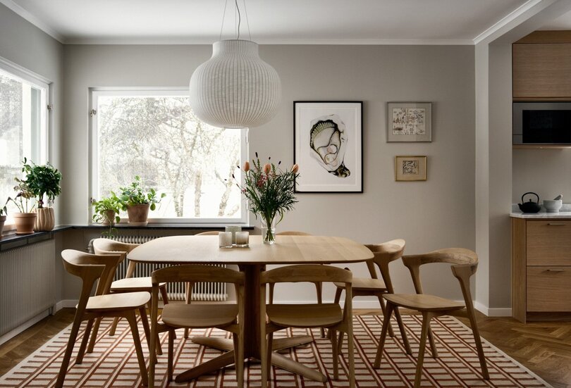 Måltider med familjen avnjuts bäst runt ett runt bord