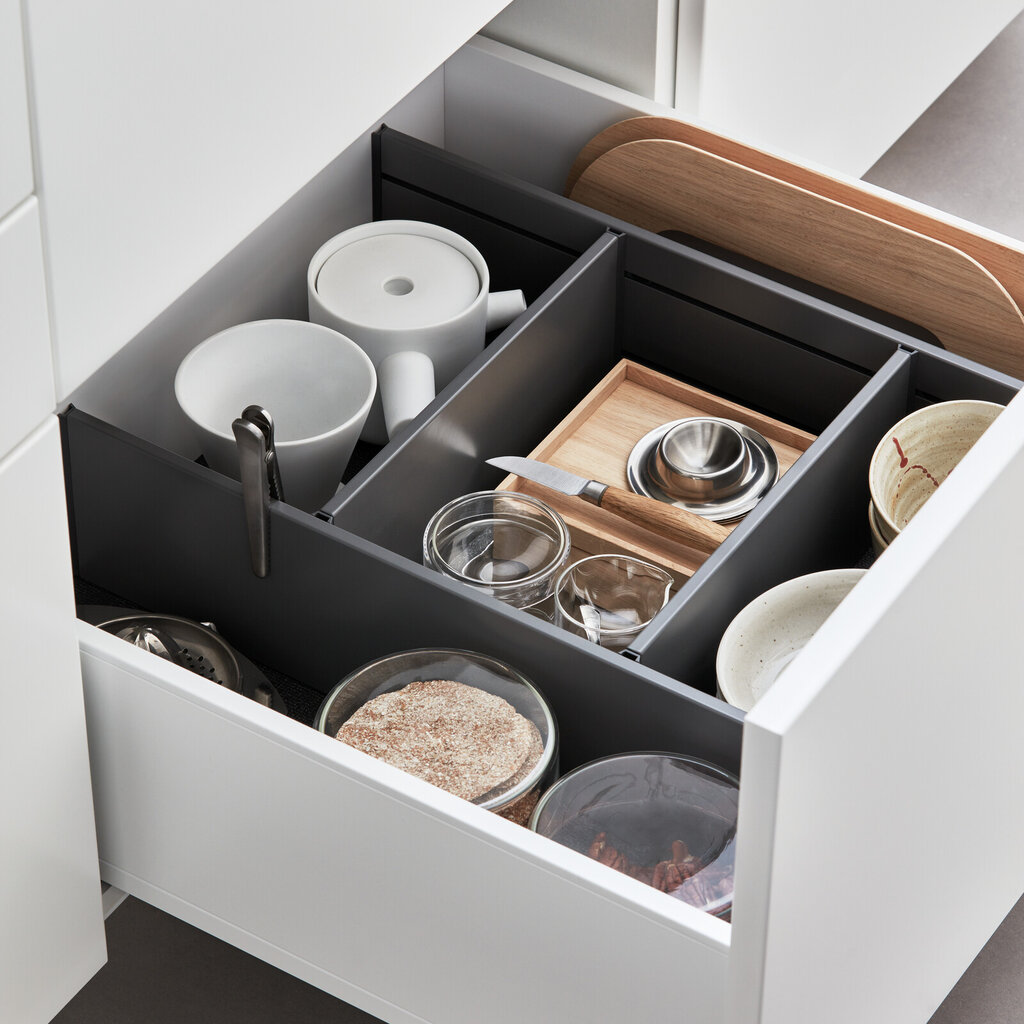 Flex lådavdelare grå