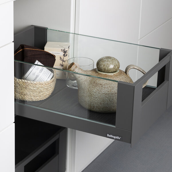 Back 40 grå glas hög Back 40 grå glas hög