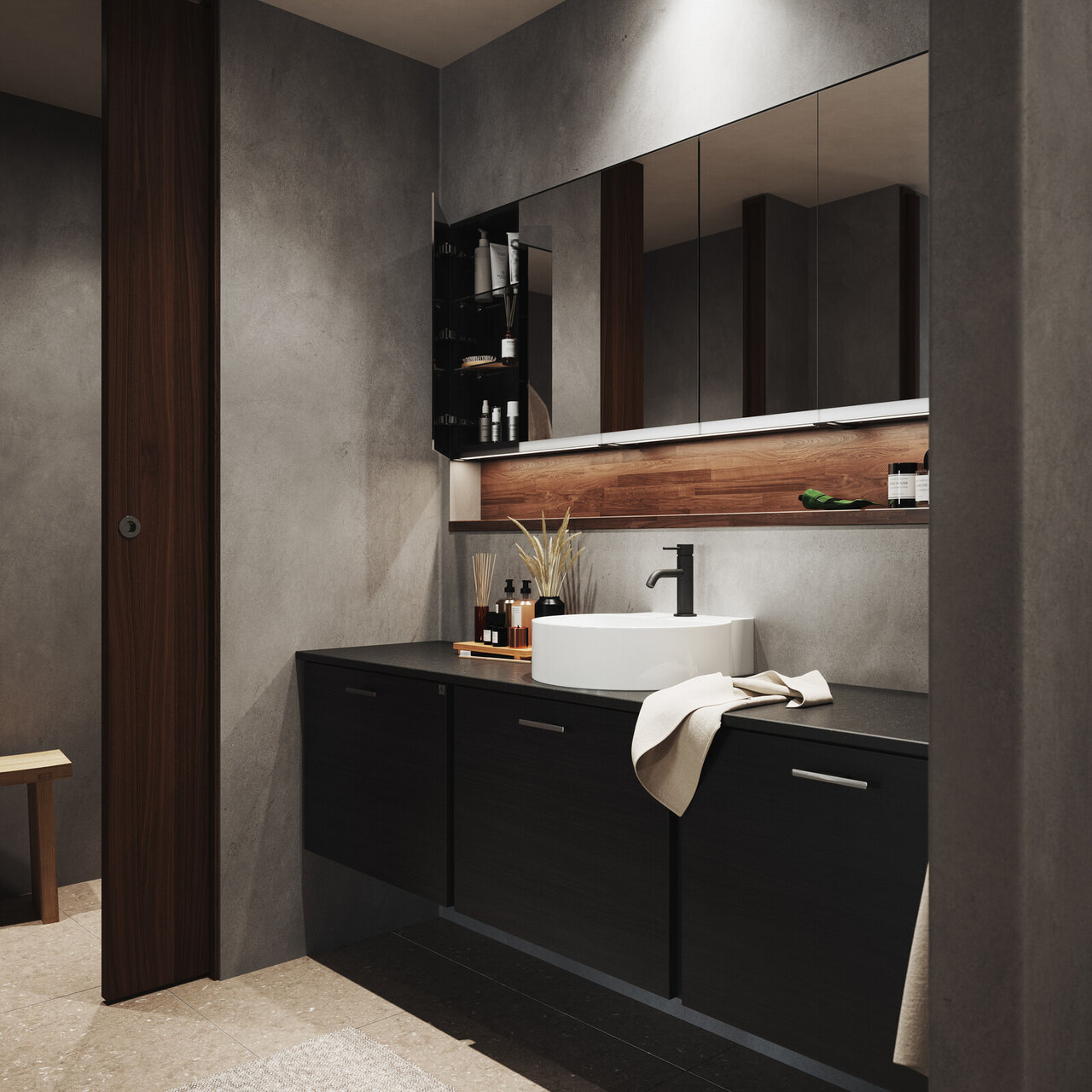 Badrumsinspiration Bright ek svart Badrumsinspiration Bright ek svart