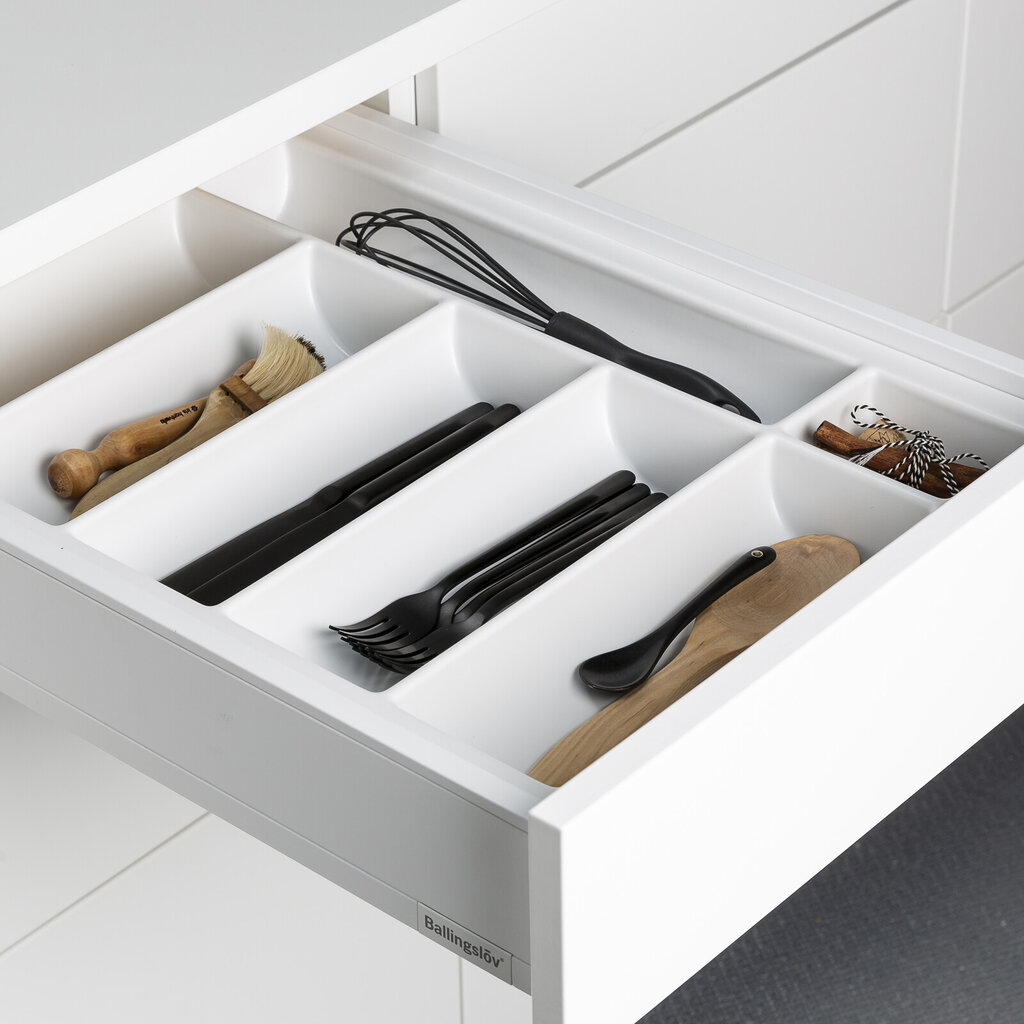 Insatsfack bestick 45 vit plast Insatsfack bestick 45 vit plast