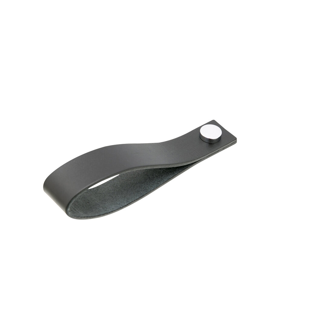 Handdukshållare läder svart krom Handdukshållare läder svart krom