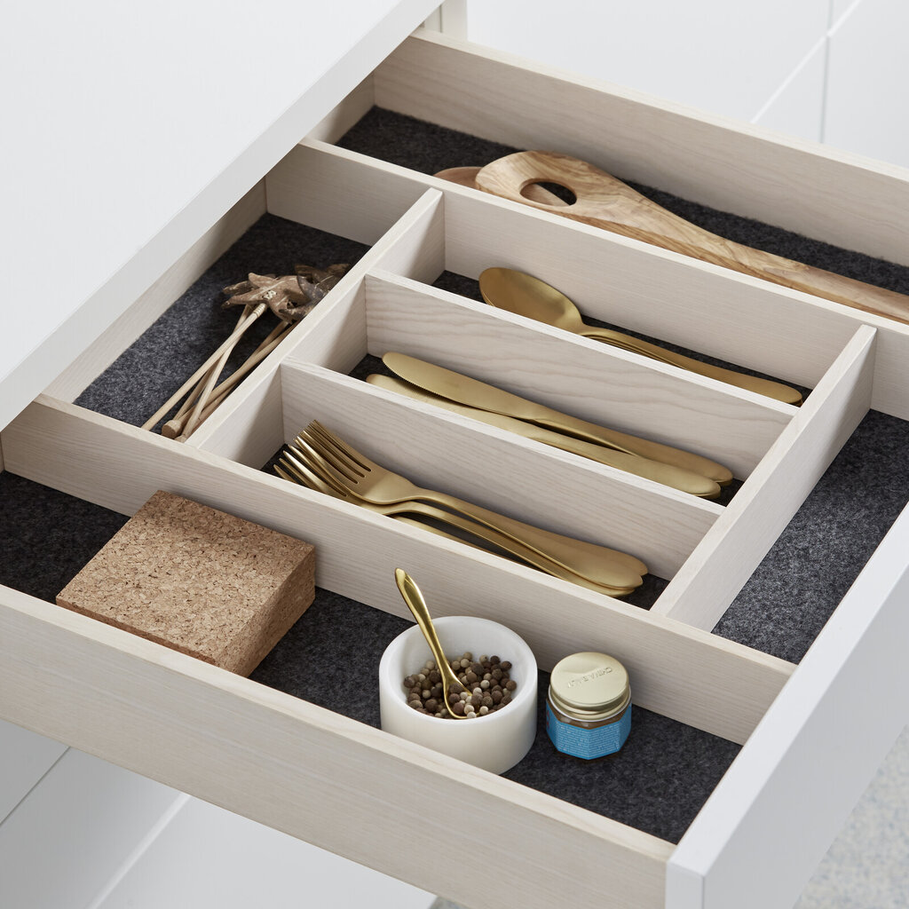 Insatsfack trä, bestick, trälåda 60