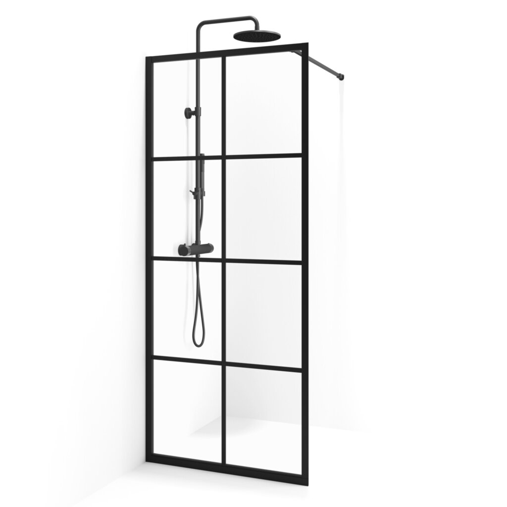 Duschvägg Empire 95 svart klarglas spröjs Duschvägg Empire 95 svart klarglas spröjs