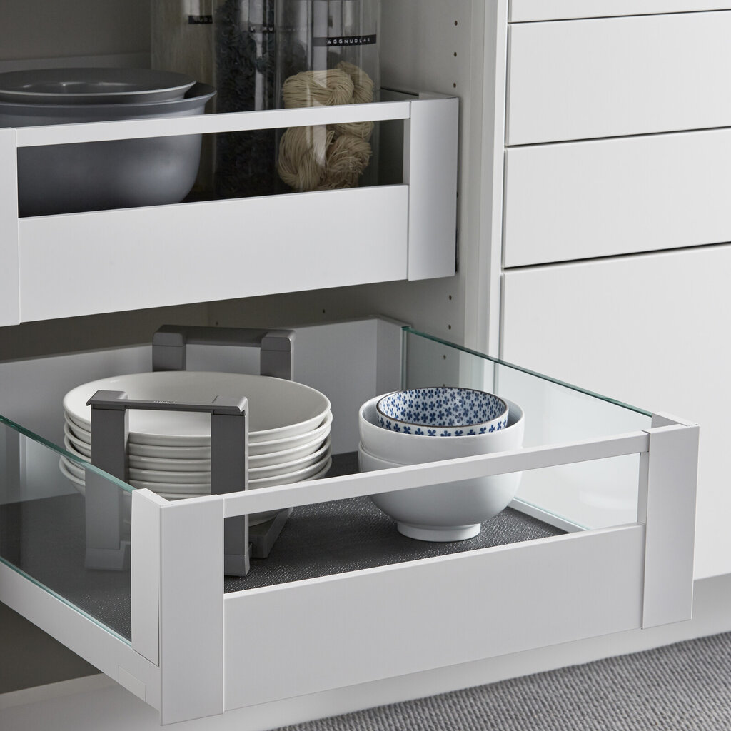 Back 60 vit glas tallrikshållare