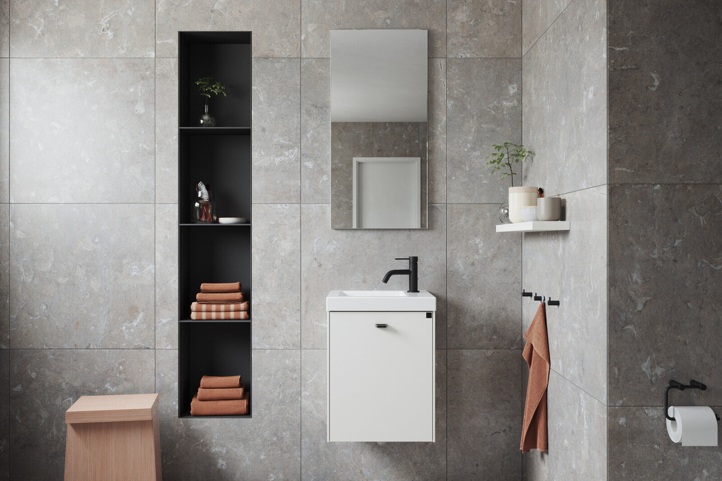 Badrumsinspiration Compact linnevit