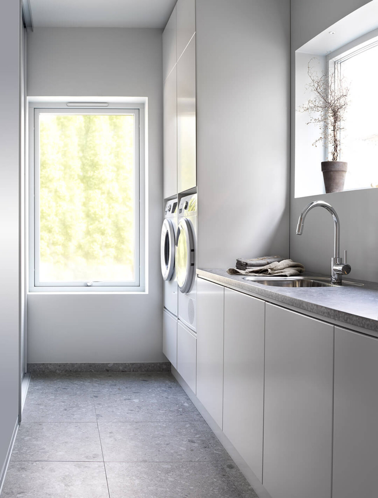 Inspiration tvättstuga pärlgrå