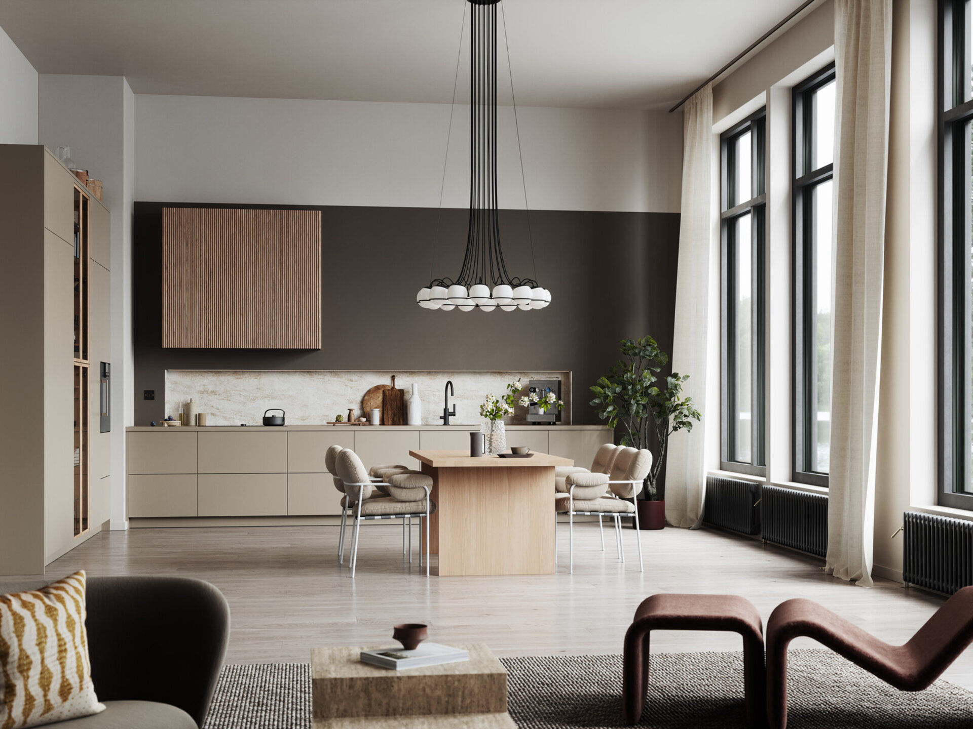 Köksinspiration Fenix beige