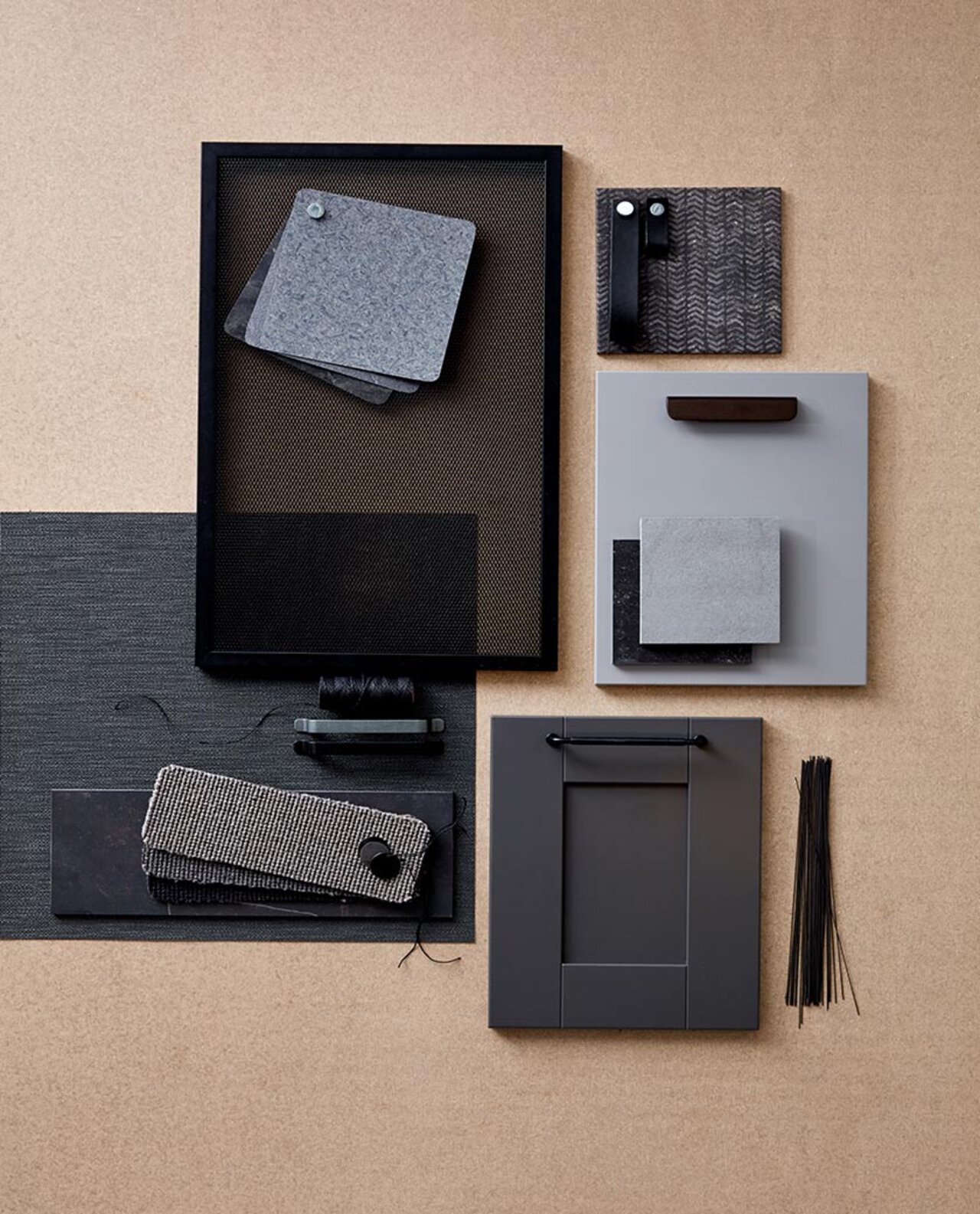 Moodboard mörkgrått Moodboard mörkgrått